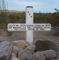 Juan de Leon's gravestone