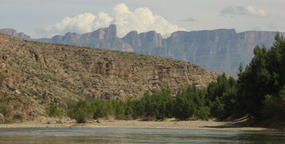 The Rio Grande Village area offers superlative views of the river and nearby mountains.