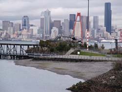 Pacific Sound Resources Site with the city of Seattle in the background