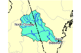 closeup map of watershed area