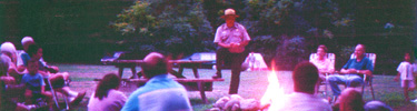 Ranger campfire program, Dingmans Campground PA...