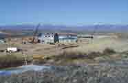 Photo taken during construction of the waste water-treatment facility near Vernal, Utah, and adjacent to Ashley Creek. Ashley Creek (not visible in the photo) is west of the treatment facility (view is looking northwest toward the Uinta Mountains).