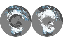 Snow Cover, December 2008 and February 2009