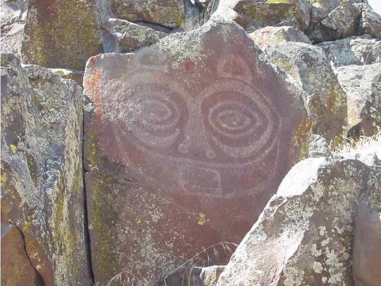 Photo: Tsagaglalal or She Who Watches, petroglyph found in the Columbia River Gorge Scenic Area
