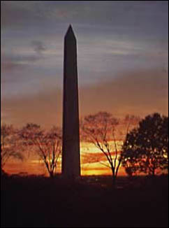 [Cover photo] Washington Monument at sunset