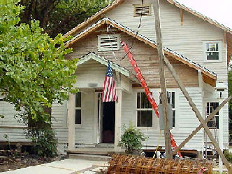 picture of home with lead-based paint undergoing abatement