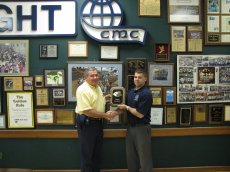 Photo of EPA presenting NPEP award to CMC Steel