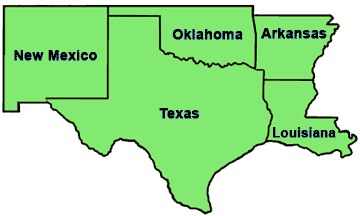 Region 6 States Map