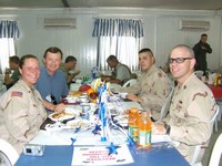 Earl has lunch with North Dakota troops stationed in Iraq