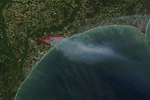 Fires along the South Carolina Coast