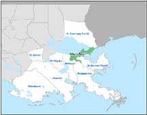 Map of Orleans Parish