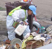 EPA collecting household hazardous wast for disposal or recytcle