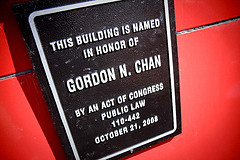 The plaque designating the new name of the post office by congressman_honda