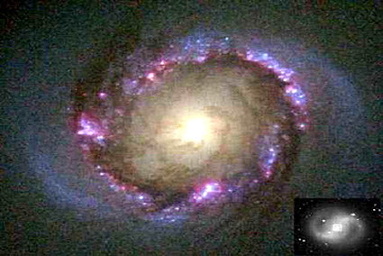 A pronounced ring of stars beyond the central AGNof NGC 4324.