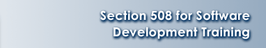 Section 508 for Software Development Training