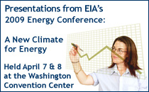 Presentations from EIA's 2009 Energy Conference: A New Climate for Energy? Held April 7 & 8, 2009 at the Washington Convention Center