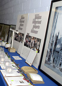 Photo of runners with sports memorabilia.