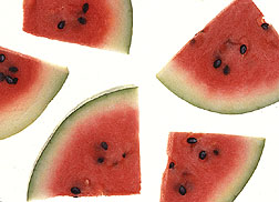Watermelon slices.