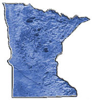 Map image of the state of Minnesota