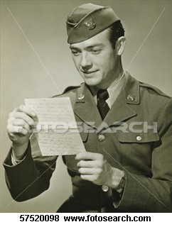 Soldier reading