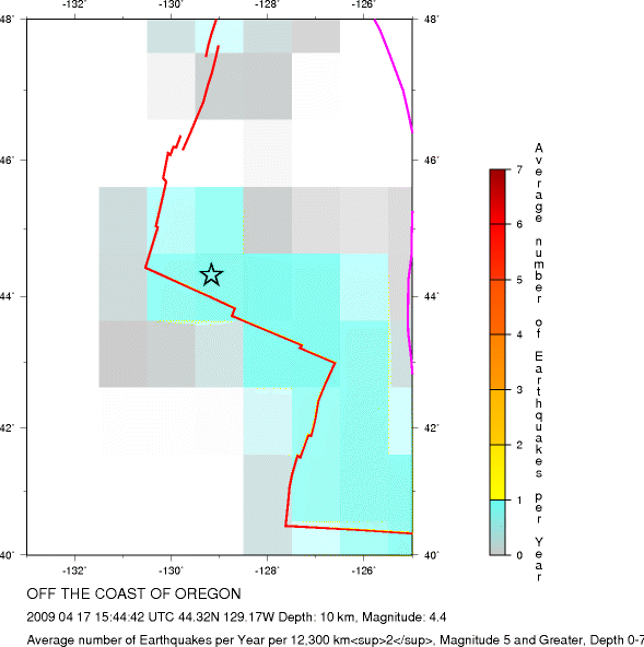 Earthquake Density Map,Shallow Earthquakes: Depth 0-70 km