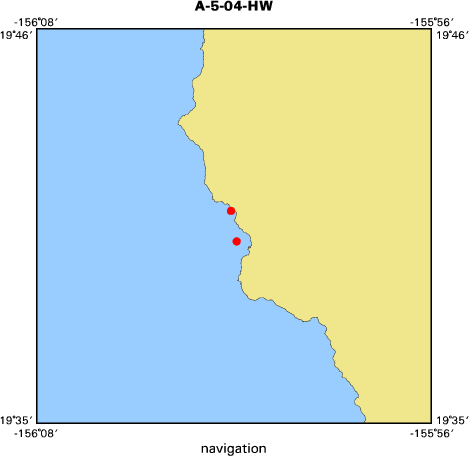 A-5-04-HW map of where navigation equipment operated