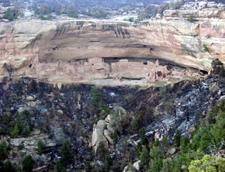 Long House survived the Pony Fire with almost no damage, but other archaeological sites suffered in the Pony and Bircher Fires of 2000.