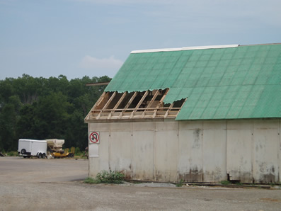 minor roof damage