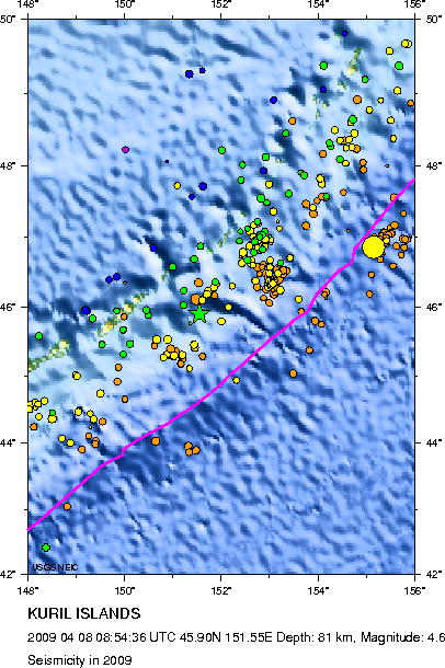 Seismicity in 2009