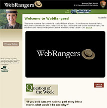 Screenshot of the Web Rangers website.