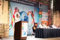 July 3, 2009 - HHS Secretary Kathleen Sebelius at the H1N1 Conference in Cancun, Mexico.