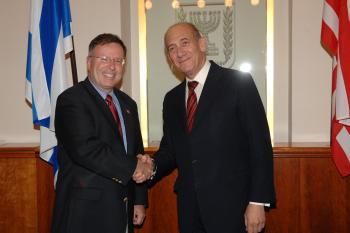 Congressman Lamborn and Prime Minister Ehud Olmert