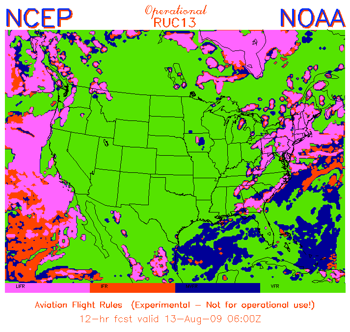 Aviation Flight Rules - 12h fcst