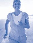 image of a woman jogging