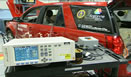 Vehicle on dynamometer