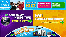 Screenshot of the Energy Star Kids website.