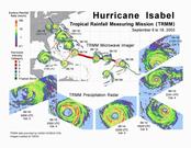 TRMM image of Hurricane Isabel path