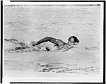 Duke Kahanamoku swims in Los Angeles in preparation for a comeback at the Olympics
