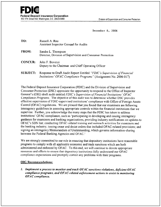 Corporation Comments from the Division of Supervision and Consumer Protection, page 1