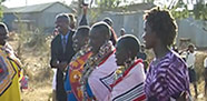 Photo of Maasai participants standing in a line