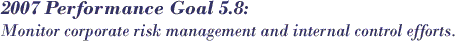 Monitor corporate risk management and internal control efforts.