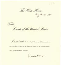 Reagan's Nomination of O'Connor