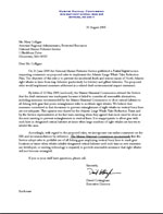 August 30, 2005 letter