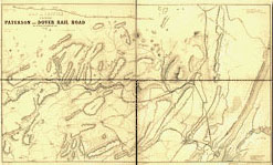 Map of the proposed Paterson and Dover Rail Road