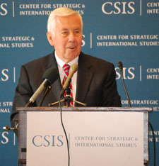 Senator Lugar speaking at CSIS