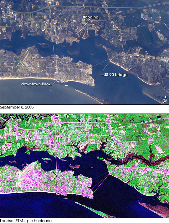 Hurricane Damage in Biloxi, Mississippi