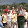 NPS Park Ranger with children
