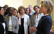 Photo of Former Senator Clinton with 2006 FORTUNE Participants