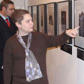 Charge d’Affaires Tina Kaidanow describes the exhibition to visitors