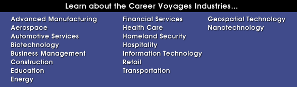 Learn about the Career Voyages Industries